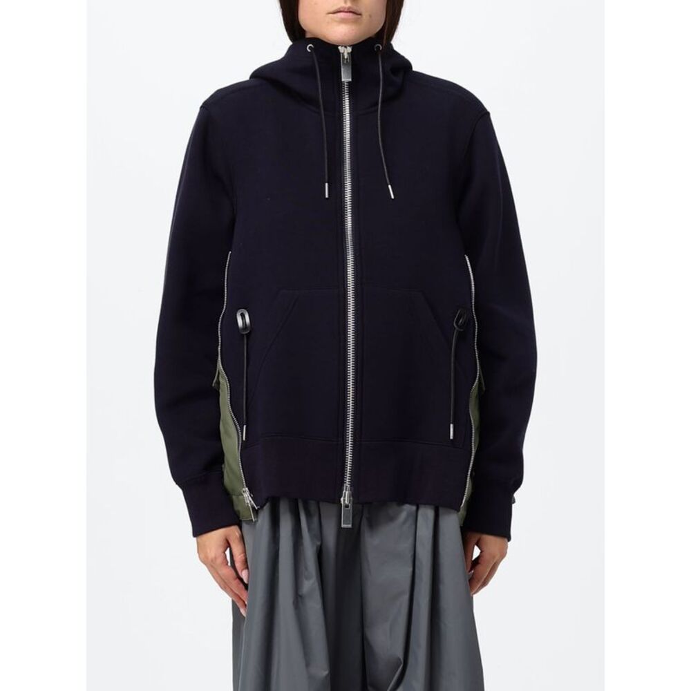 Sacai Sweatshirt Woman Kaki